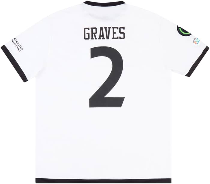 2021-22 Randers FC Match Issue Conference League Away Shirt Graves #2 (v Leicester)