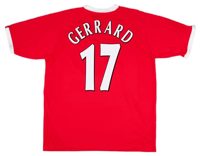 2001-03 Liverpool CL Shirt Gerrard #17 - 6/10 - (S)