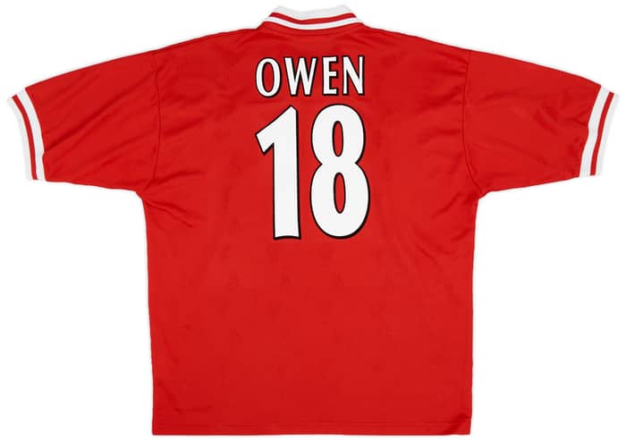 1996-98 Liverpool Home Shirt Owen #18 - 6/10 - (S)