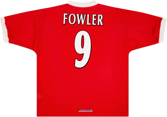 1998-00 Liverpool Home Shirt Fowler #9 - 6/10 - (S)