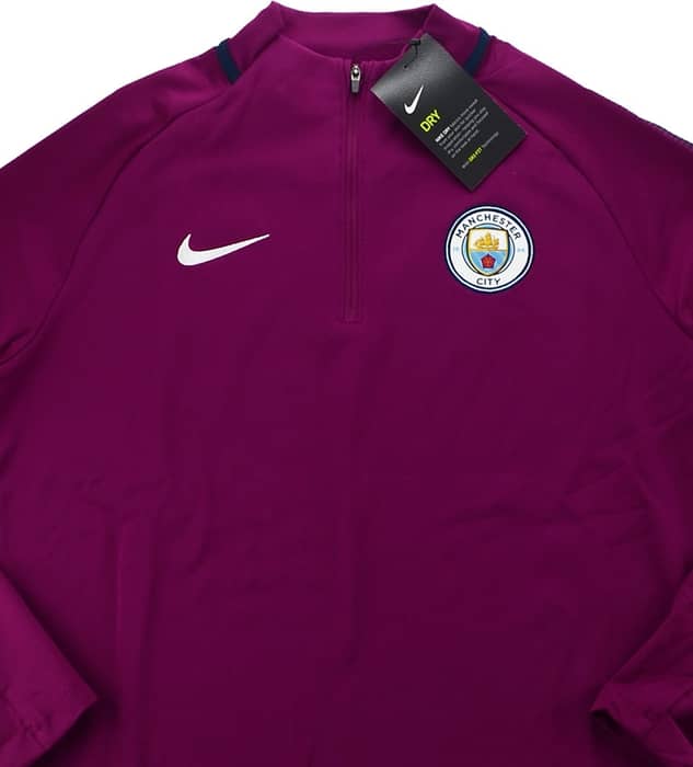 2017-18 Manchester City Player Issue 1/2 Zip Squad Training Drill Top (Womens (L))