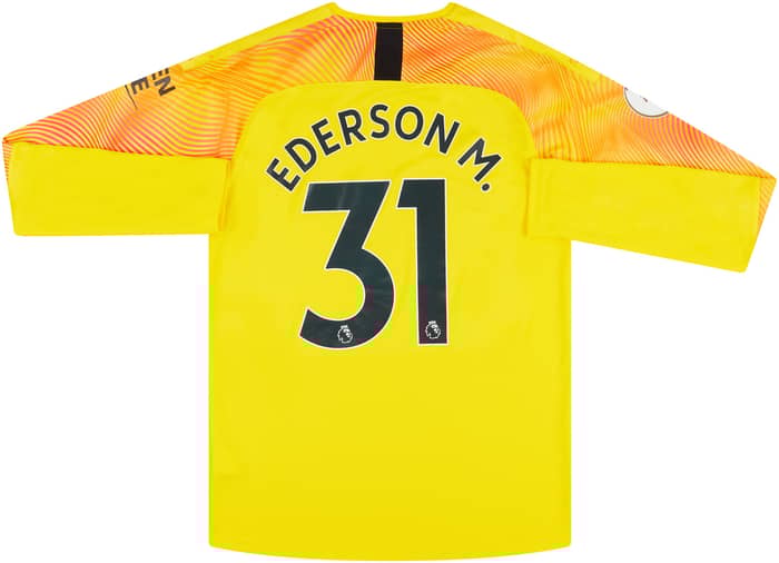 2019-20 Manchester City Match Issue GK Shirt Ederson M. #31