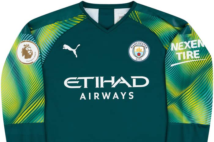 2019-20 Manchester City Match Issue GK Shirt Ederson M. #31