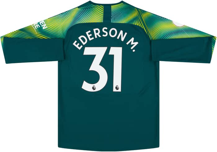 2019-20 Manchester City Match Issue GK Shirt Ederson M. #31