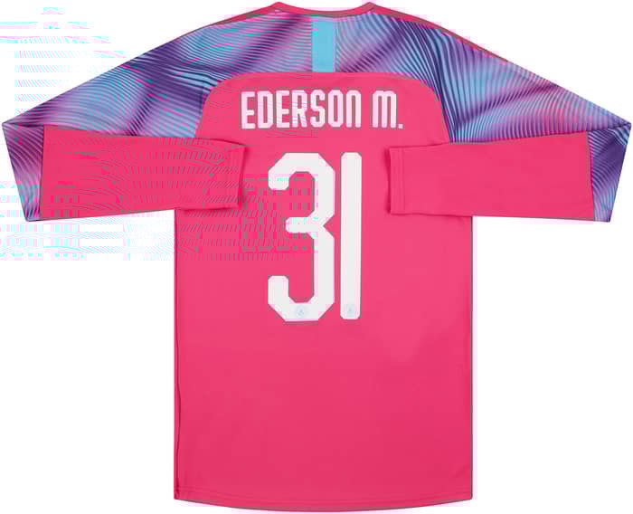 2019-20 Manchester City Player Issue GK Shirt Ederson M. #31