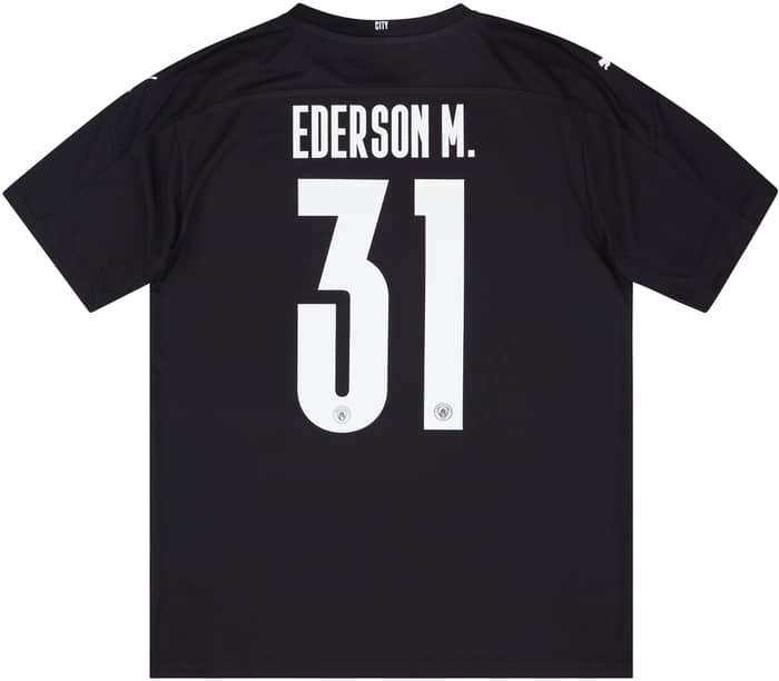 2020-21 Manchester City Player Issue GK Home S/S Shirt Ederson M. #31