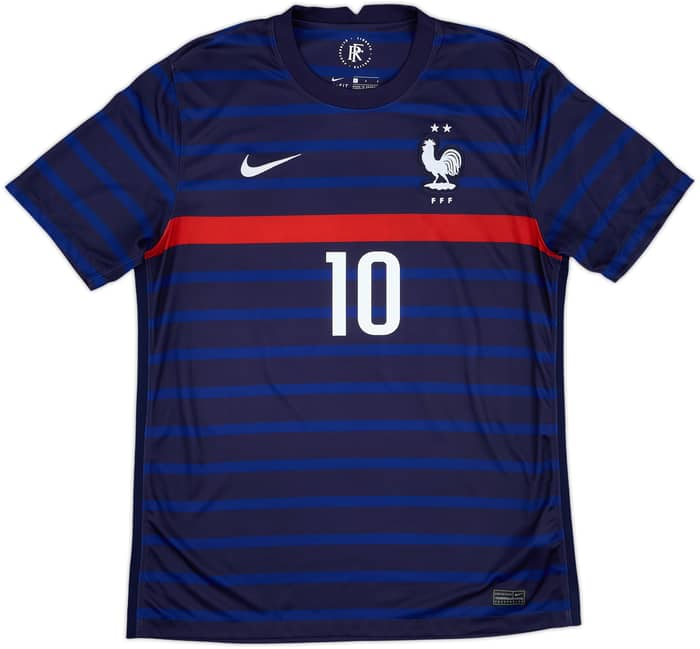 2020-21 France Home Shirt Mbappe #10 - 9/10 - (L)