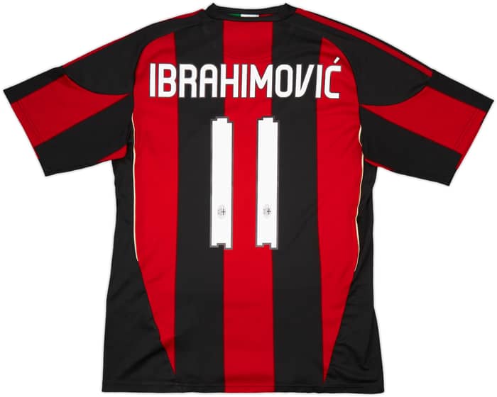 2010-11 AC Milan Home Shirt Ibrahimovic #11 - 7/10 - (L)