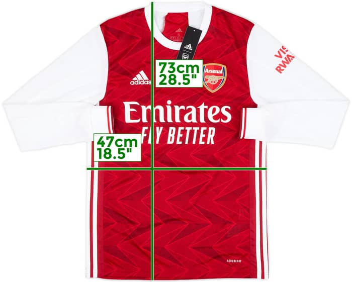 2020-21 Arsenal Home L/S Shirt Saka #7 (S)