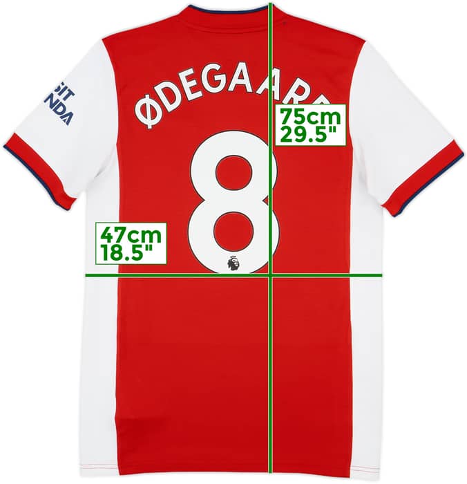 2021-22 Arsenal Home Shirt Odegaard #8 - 10/10 - (S)