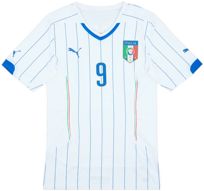 2014-15 Italy Authentic Away Shirt Balotelli #9 - 9/10 - (XXL)