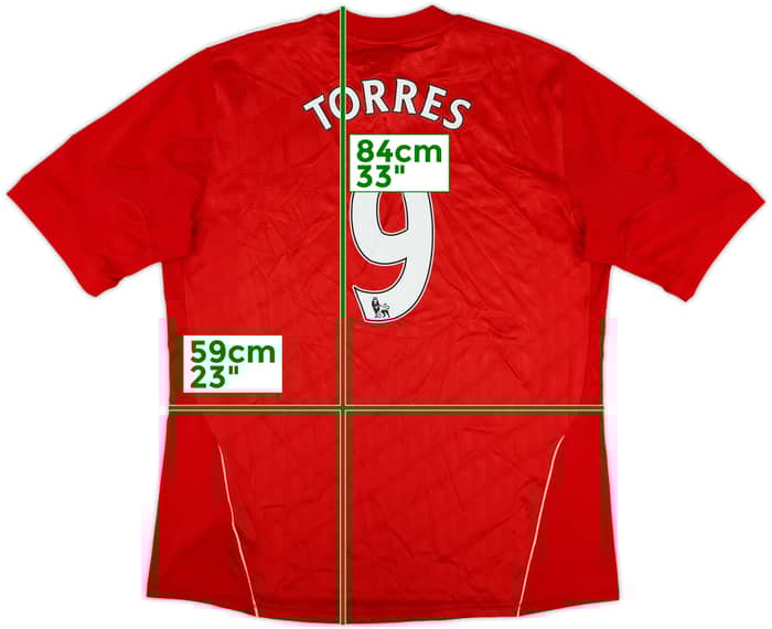 2010-12 Liverpool Home Shirt Torres #9 - 7/10 - (XL)