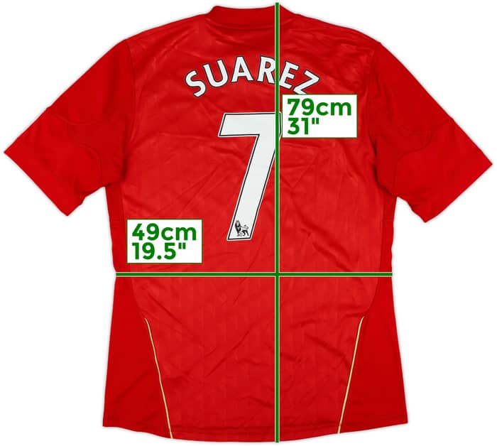 2010-12 Liverpool Home Shirt Suarez #7 - 7/10 - (M)