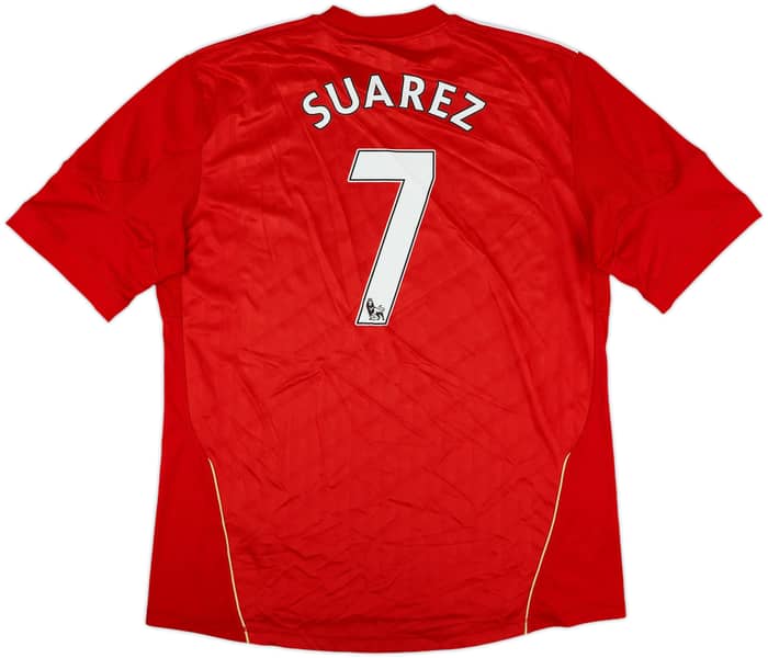 2010-12 Liverpool Home Shirt Suarez #7 - 9/10 - (XL)