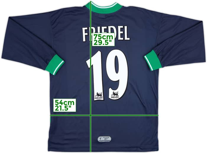 1999-00 Liverpool GK Shirt Friedel #19 - 7/10 - (S)