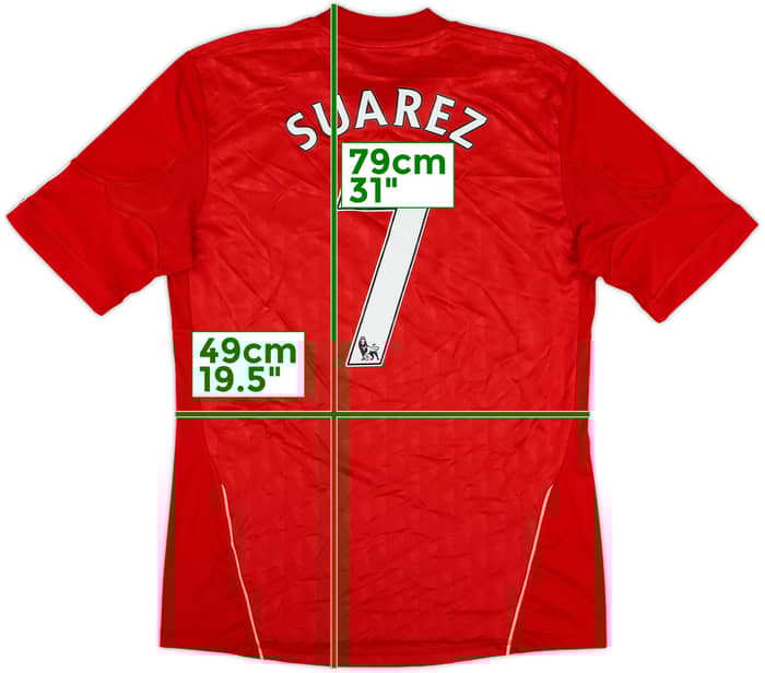 2010-12 Liverpool Home Shirt Suarez #7 - 8/10 - (M)