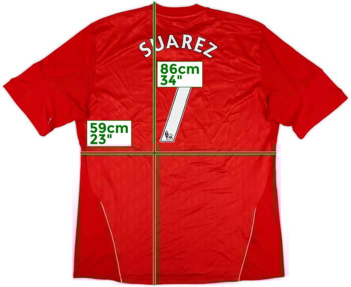 2010-12 Liverpool Home Shirt Suarez #7 - 6/10 - (XXL)