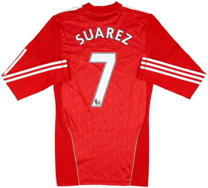 2010-12 Liverpool Player Issue TechFit Home L/S Shirt Suarez #7 - 6/10 - (S)