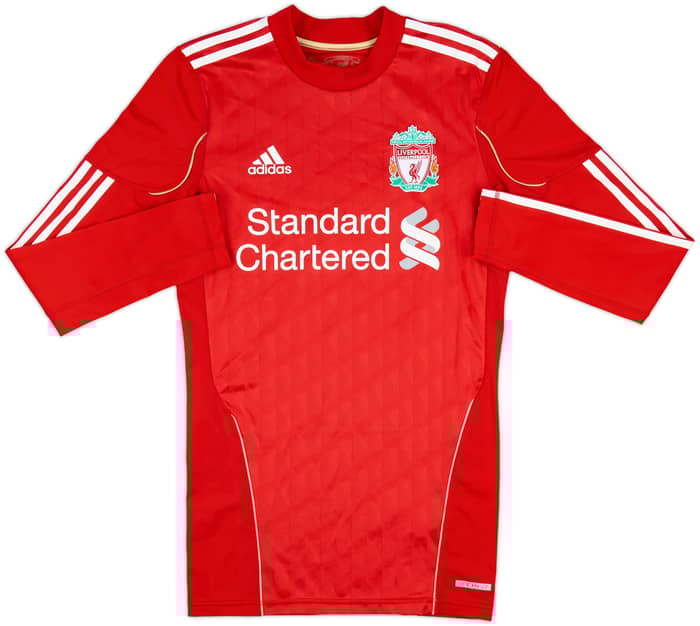 2010-12 Liverpool Player Issue TechFit Home L/S Shirt Suarez #7 - 6/10 - (S)
