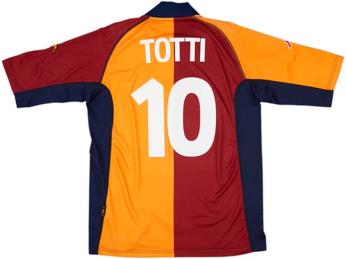 2001-02 Roma European Shirt Totti #10 - 8/10 - (XXL)