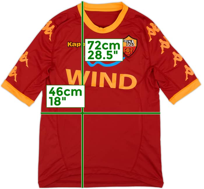 2010-11 Roma Home Shirt Totti #10 - 10/10 - (M)