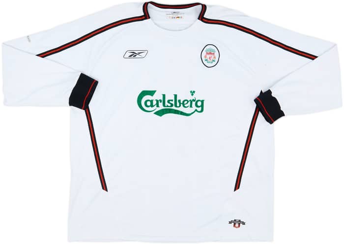 2003-04 Liverpool Away L/S Shirt Gerrard #17 - 8/10 - (XXL)