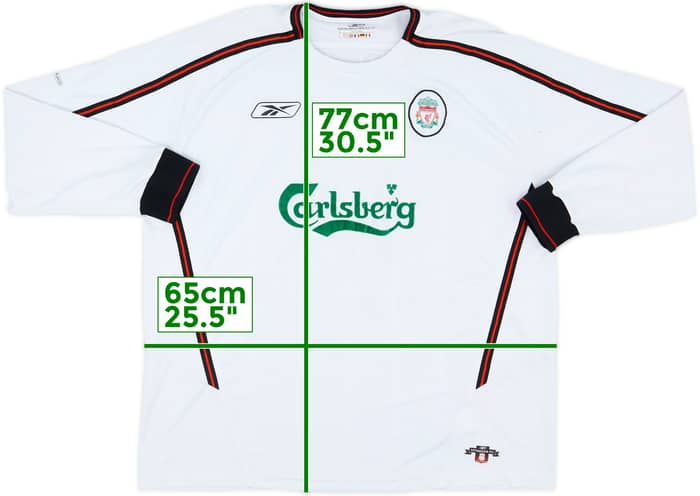 2003-04 Liverpool Away L/S Shirt Gerrard #17 - 8/10 - (XXL)