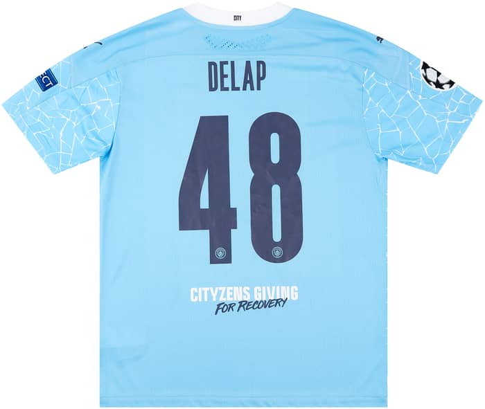 2020-21 Manchester City Champions League Final Home Shirt Delap #48