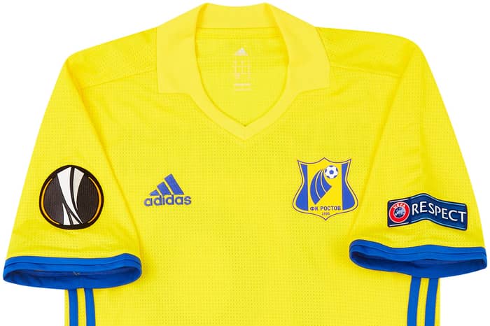 2016-17 FC Rostov Match Issue Europa League Home Shirt Bayramyan #19 (v Manchester United)