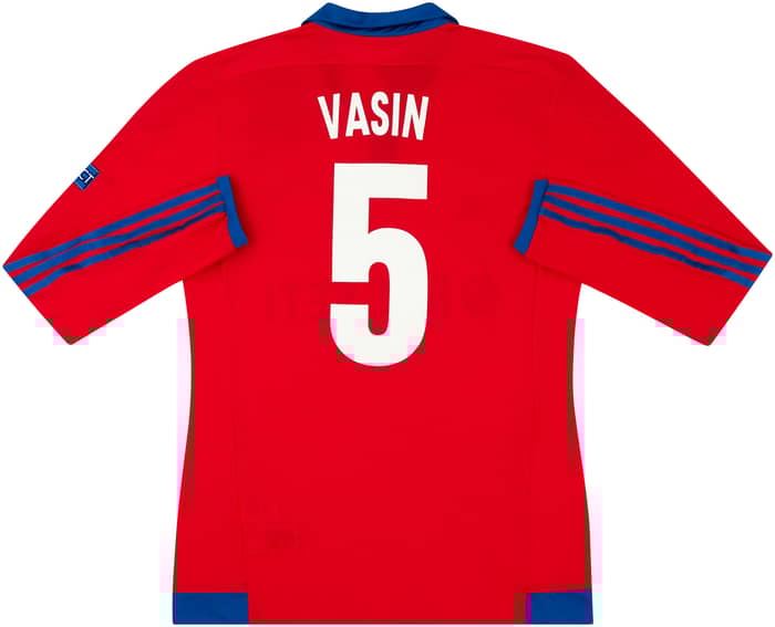 2015-16 CSKA Moscow Match Issue Champions League Home L/S Shirt Vasin #5