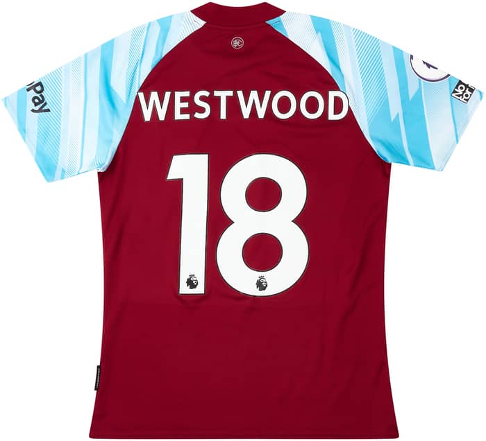 2021-22 Burnley Match Issue Home Shirt Westwood #18