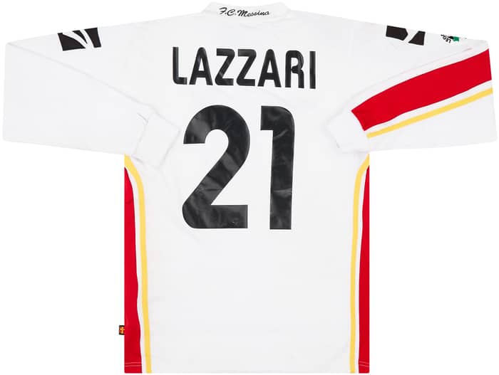 2007-08 Messina Match Issue Home L/S Shirt Lazzari #21