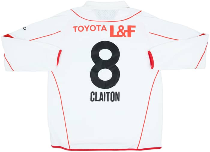 2005-06 Nagoya Grampus Eight Away L/S Shirt Claiton #8 - 6/10 - (XL)