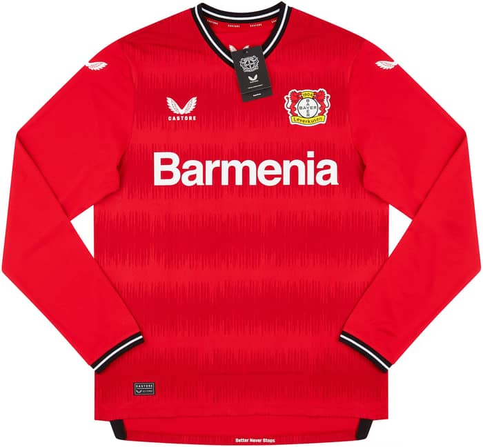 2022-23 Bayer Leverkusen Player Issue Pro Home L/S Shirt Schick #14