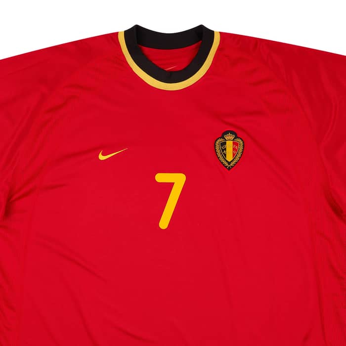 2000-02 Belgium Home Shirt Wilmots #7 (XXL)