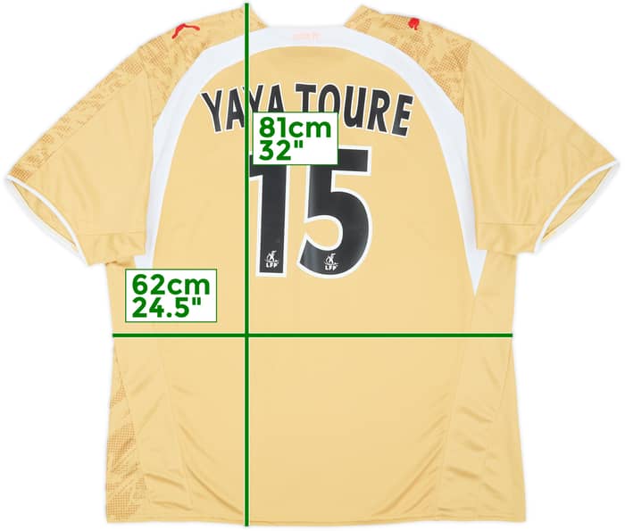 2006-07 Monaco Away Shirt Yaya Toure #15 - 9/10 - (XXL)