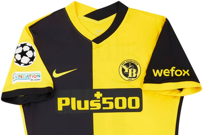 2021-22 BSC Young Boys Match Issue Champions League Home Shirt Sulejmani #10