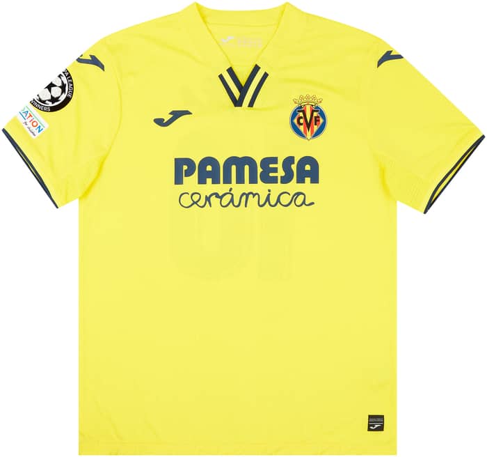 2021-22 Villarreal Match Issue Champions League Home Shirt Iborra #10