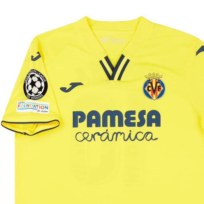 2021-22 Villarreal Match Issue Champions League Home Shirt Iborra #10