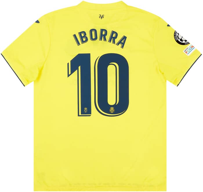 2021-22 Villarreal Match Issue Champions League Home Shirt Iborra #10