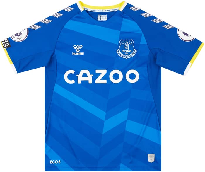 2021-22 Everton Match Issue Home Shirt Gray #11