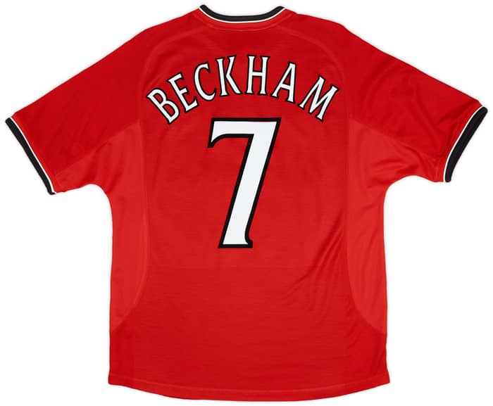 2000-02 Manchester United Home Shirt Beckham #7 - 8/10 - (S)