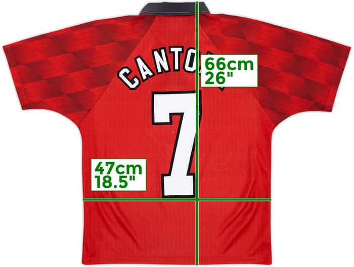 1996-98 Manchester United Camiseta Local Cantona #7 - 9/10 - (Y)