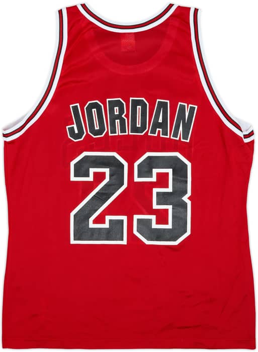 1995-98 Chicago Bulls Jordan #23 Champion Away Jersey - 9/10 - (L)