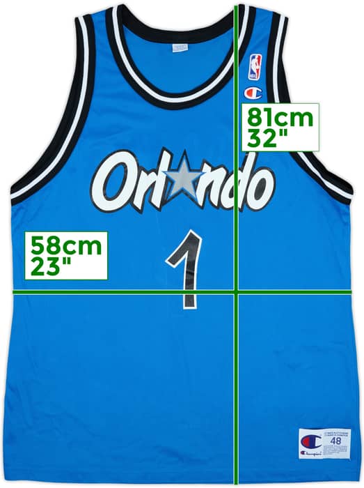 1995-98 Orlando Magic Hardaway #1 Champion Away Jersey - 9/10 - (XL)