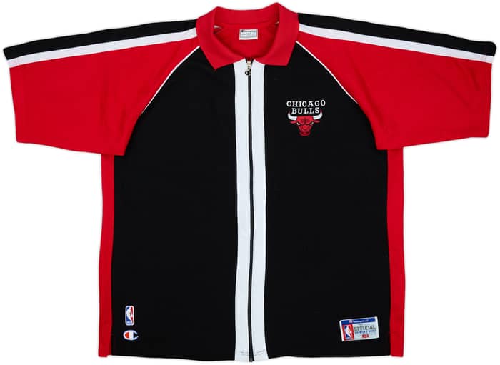 1990s Chicago Bulls Champion Full Zip Shooting Shirt - 8/10 - (L)