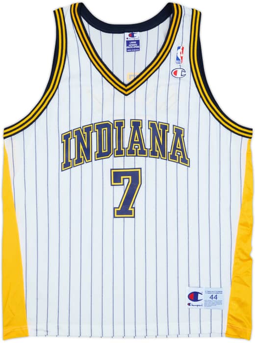 2000-02 Indiana Pacers O'Neal #7 Champion Home Jersey - 9/10 - (L)