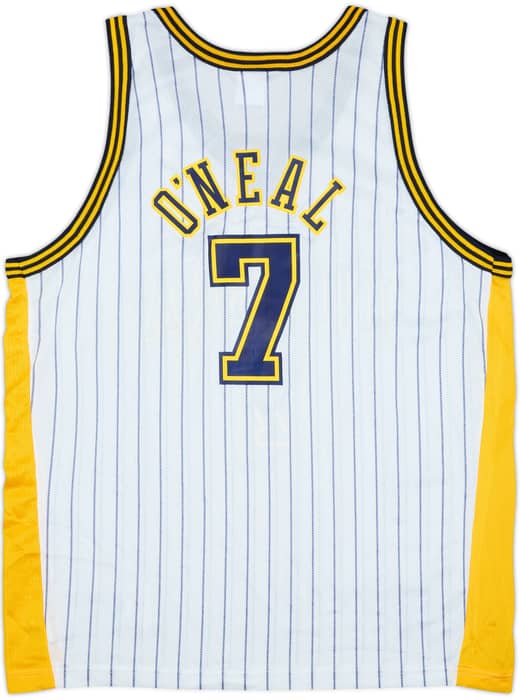 2000-02 Indiana Pacers O'Neal #7 Champion Home Jersey - 9/10 - (L)