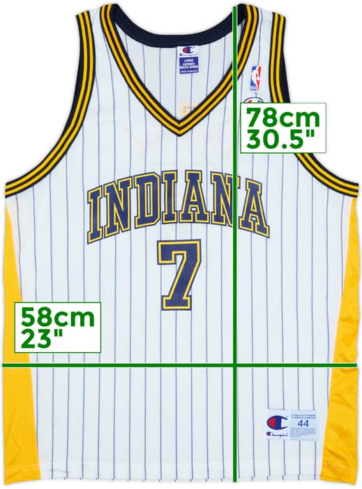 2000-02 Indiana Pacers O'Neal #7 Champion Home Jersey - 9/10 - (L)