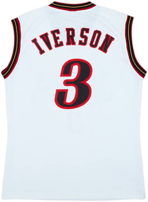 2000-06 Philadelphia 76ers Iverson #3 Champion Home Jersey - 8/10 - (S)